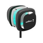 Detalle del cargador de coche eléctrico Wallbox Pulsar Max negro, imagen de catálogo.