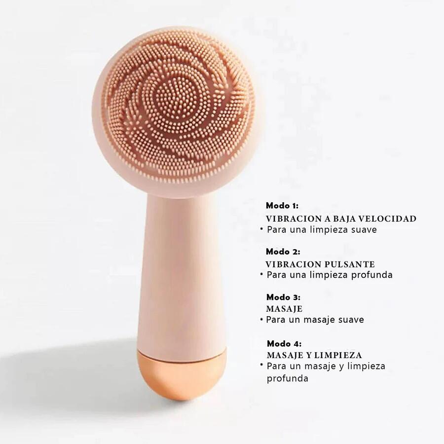 Cepillo Facial Eléctrico Rosa Recargable
