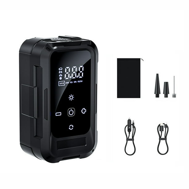 Compresor de Aire Eléctrico Portátil | Inflado Automático + Pantalla LCD