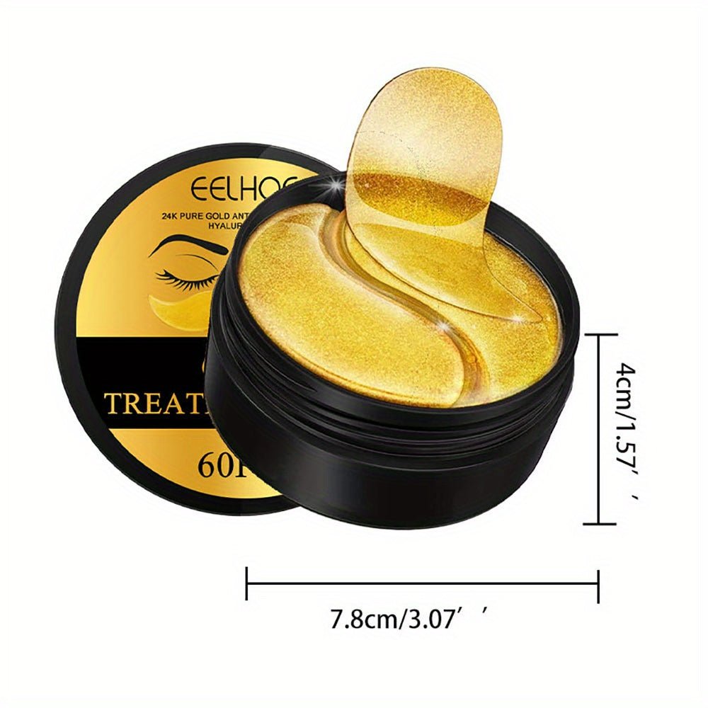 EELHOE Parches de Oro 24K – Tratamiento de Lujo para Ojeras e Hinchazón 👁️💛 60 Pcs