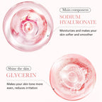 Esencia Facial de Rosa y Ácido Hialurónico – Hidratación Profunda, Luminosidad Natural y Nutrición en 30 ml