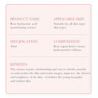 Esencia Facial de Rosa y Ácido Hialurónico – Hidratación Profunda, Luminosidad Natural y Nutrición en 30 ml