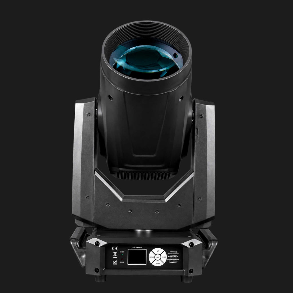 Cabeça móvel de iluminação LED F20 DMX/RDM de 300 W com prisma duplo