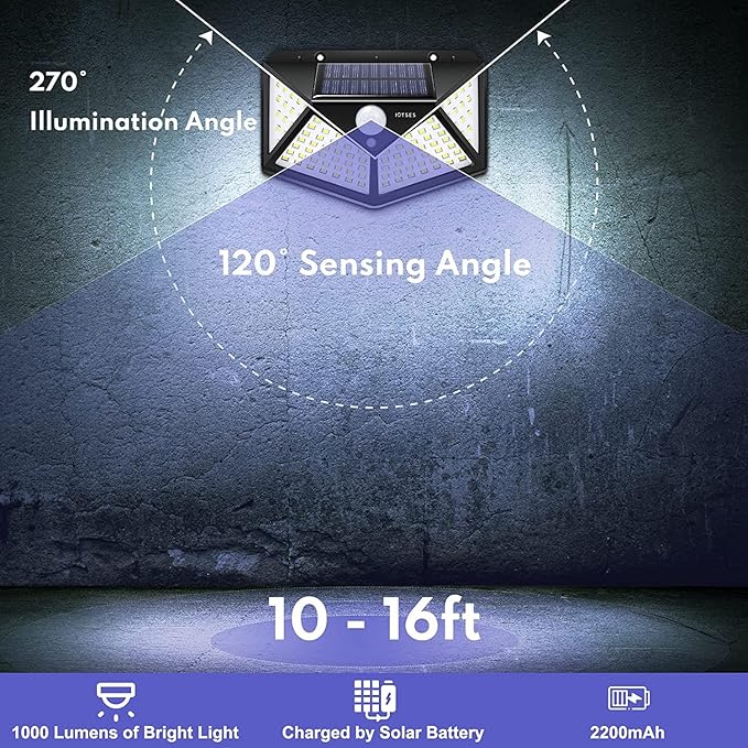 Focos Solares Led x3 unidades – Sensor y Carga Solar