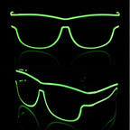 Gafas LED Neón Lima | 3 h de Autonomía y 4 Modos de Luz