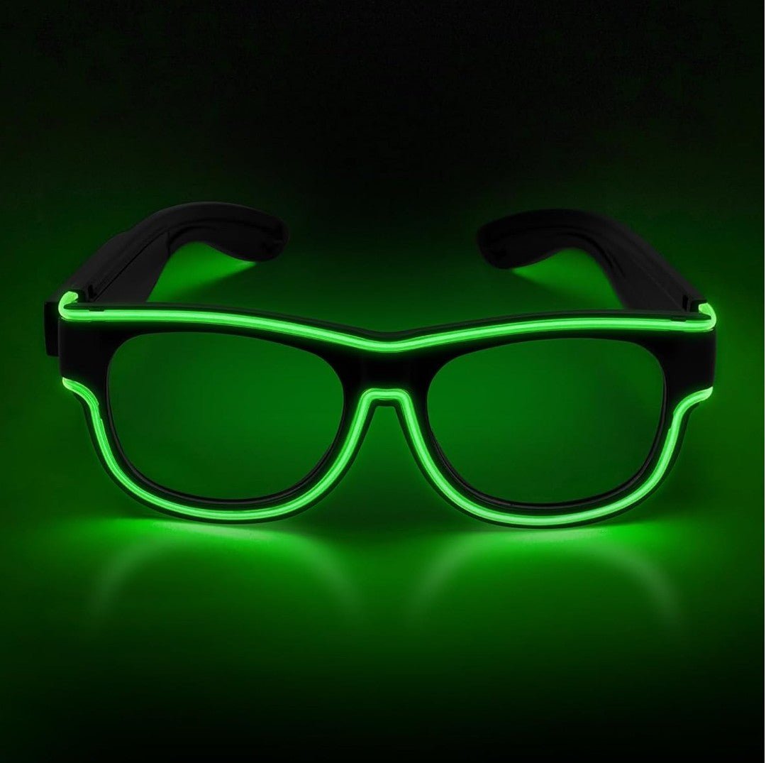 Gafas LED Neón Lima | 3 h de Autonomía y 4 Modos de Luz