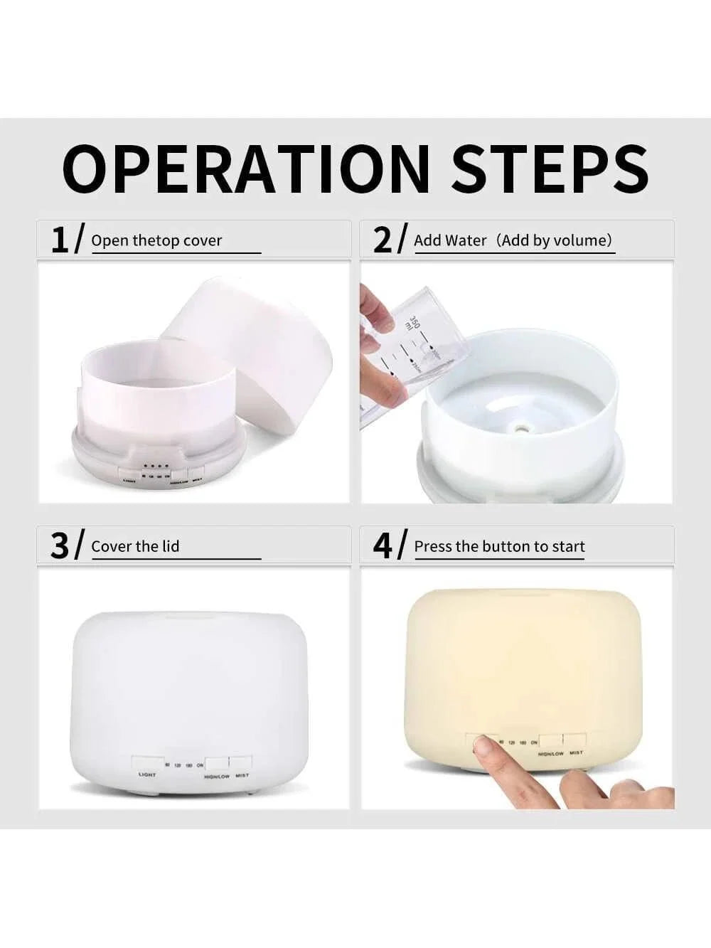Humidificador con Control Remoto para Aromaterapia