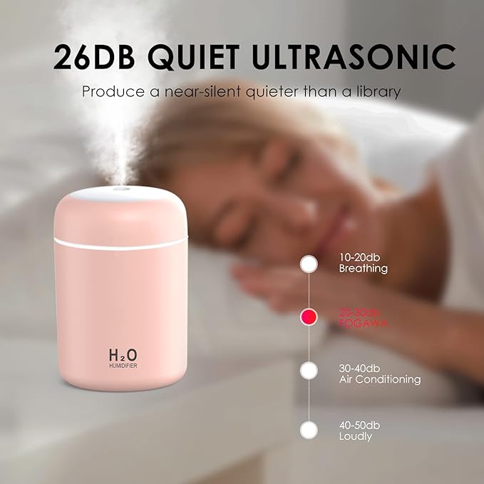 Humidificador LED rosa