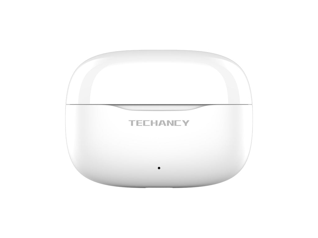 Techancy Auriculares Bluetooth TWS Wireless 5.4 KP2715 Microfone HD Toque inteligente USB C para Android iPhone Branco-0