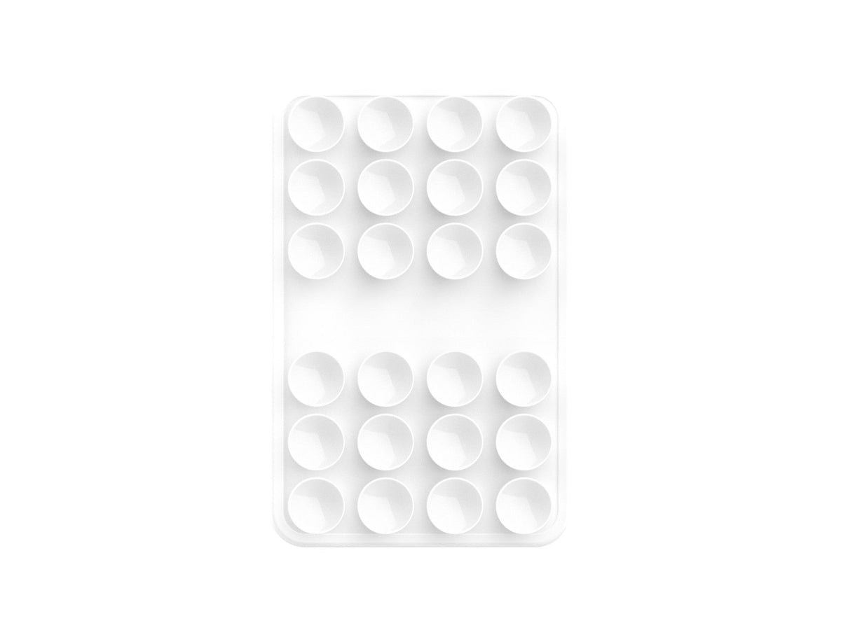 Techancy Suporte com Ventosas de Silicone TZ6303 Forte Aderencia Reutilizavel Estavel Antiderrapante para Telemovel e Tablet Branco-0