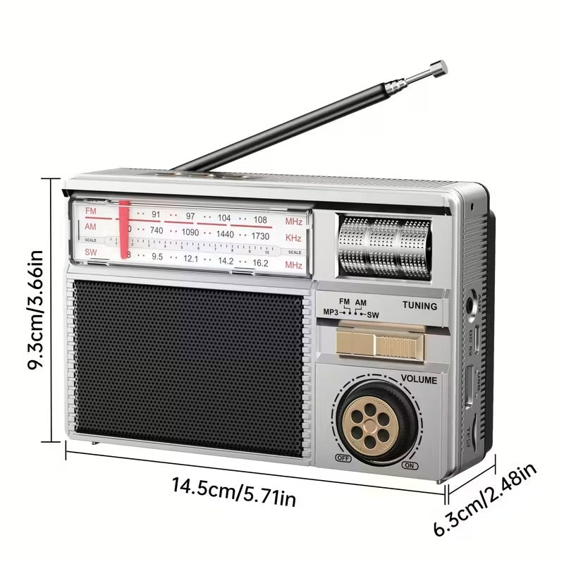Portable Multifunctional Radio FM/AM/BT/Solar-4