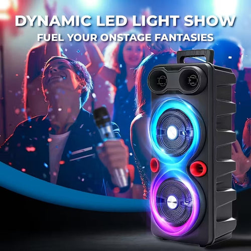 Altoparlante wireless da festa con illuminazione RGB e bassi