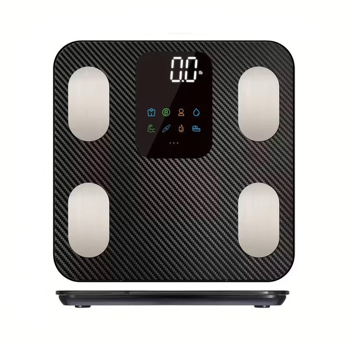Black 181 kg Digital Bathroom Scale with LED Display and Non-Slip Platform