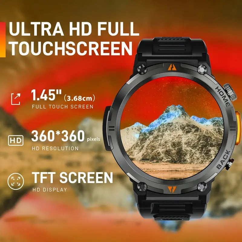 Smartwatch con schermo touch e torcia
