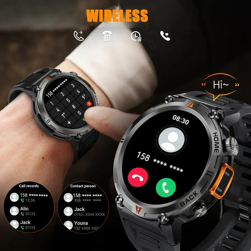 Smartwatch con schermo touch e torcia