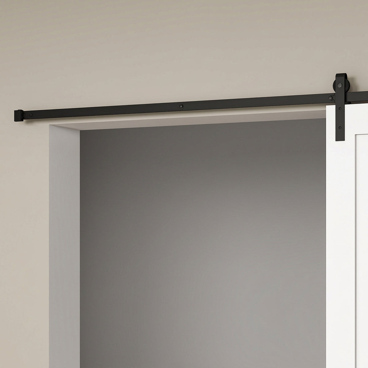 200 cm lange Führungsschiene aus Kohlenstoffstahl für Scheunenschiebetüren