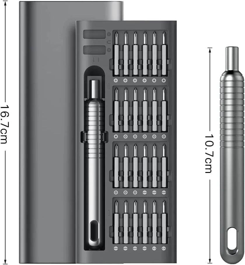 Juego de Destornilladores Magnéticos de Precisión 51 en 1 con Estuche de Aluminio