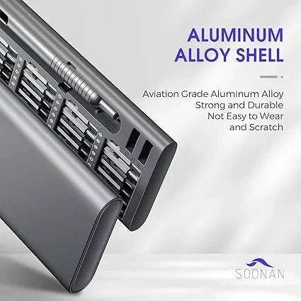 Juego de Destornilladores Magnéticos de Precisión 51 en 1 con Estuche de Aluminio