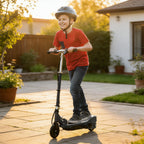 Trottinette électrique pliante pour enfant de +7ans, 120W Vitesse max 12km/h, 74x36x82,5-92,5 cm Noir-1