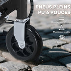 Trottinette électrique 120 W pliable pour enfant de 6+ ans hauteur guidon et selle réglable 10 Km/h max. noir-6