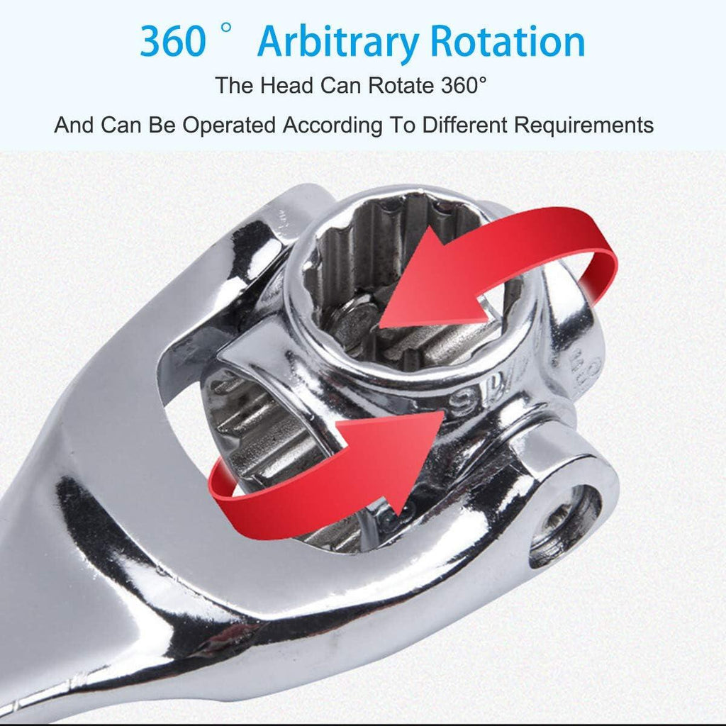 Llave de Tubo Universal 48 en 1 – Herramienta Multifuncional Ajustable 360°