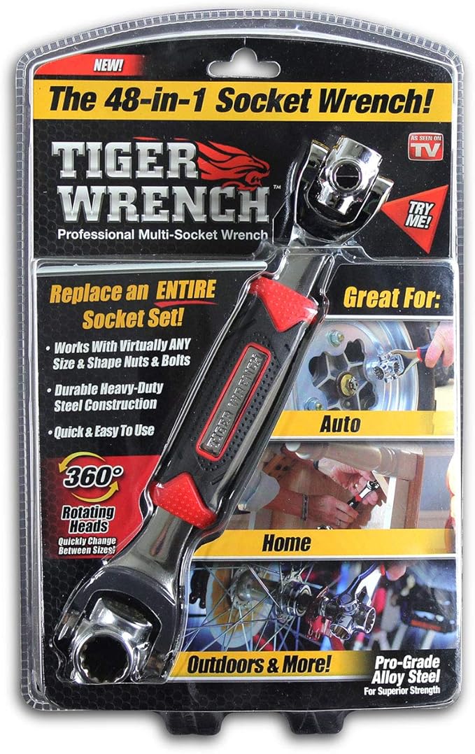 Llave de Tubo Universal 48 en 1 – Herramienta Multifuncional Ajustable 360°