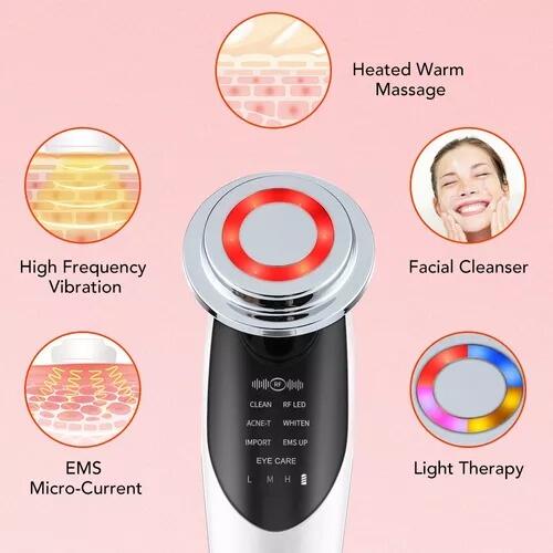 Masajeador facial  antiarrugas con calor y fototerapia