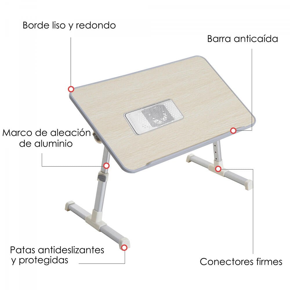 MESA PARA PORTATILES CON VENTILADOR