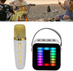 Mini Micrófono con Altavoz Bluetooth con Luz RGB Ideal para Fiestas y Karaoke