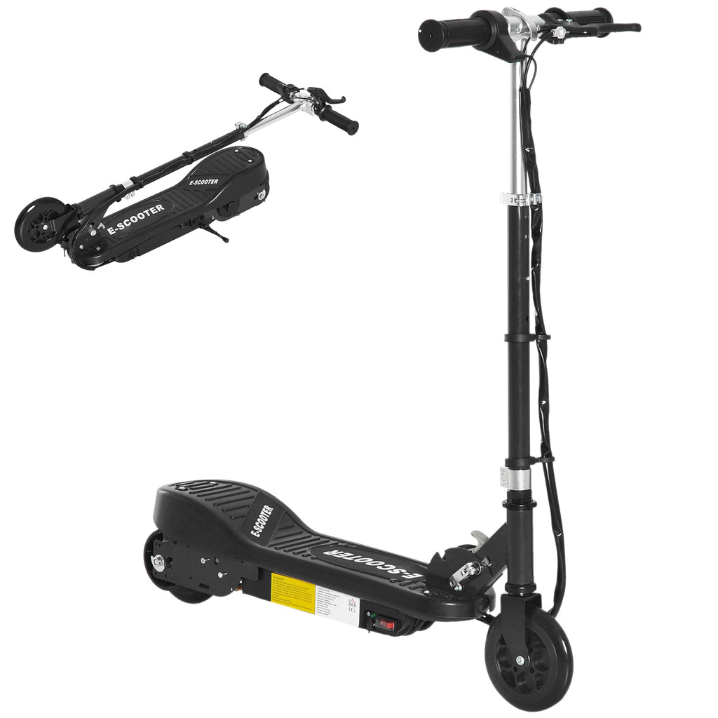 Trottinette électrique pliante pour enfant de +7ans, 120W Vitesse max 12km/h, 74x36x82,5-92,5 cm Noir-0