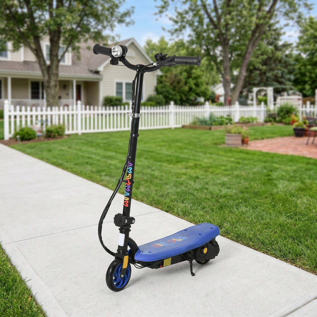 Trottinette électrique 120 W pliable pour enfant 7-14 ans 12 Km/h max. autonomie 10 Km max. bleu-7