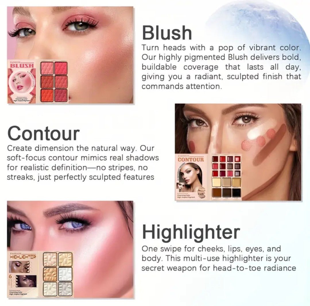 Paleta COCO URBAN Todo en Uno | Rostro, Ojos y Labios | Uso Diario y Regalo