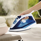 Plancha de Ropa Professional 2400 W, Suela Antiadherente, Golpe de Vapor