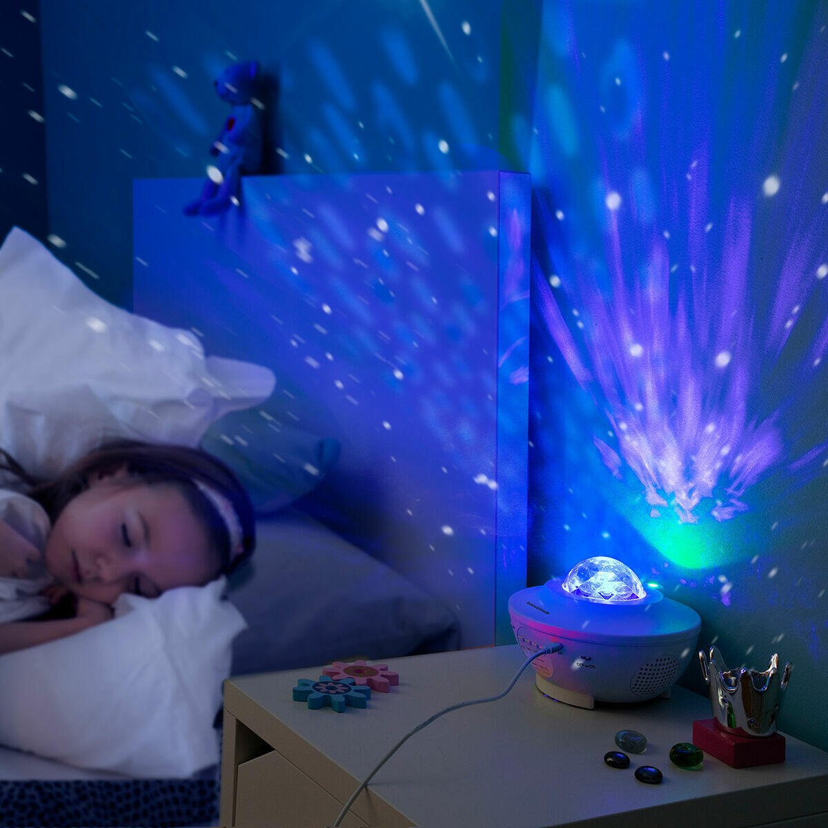 Proyector LED de Estrellas con Altavoz Sedlay