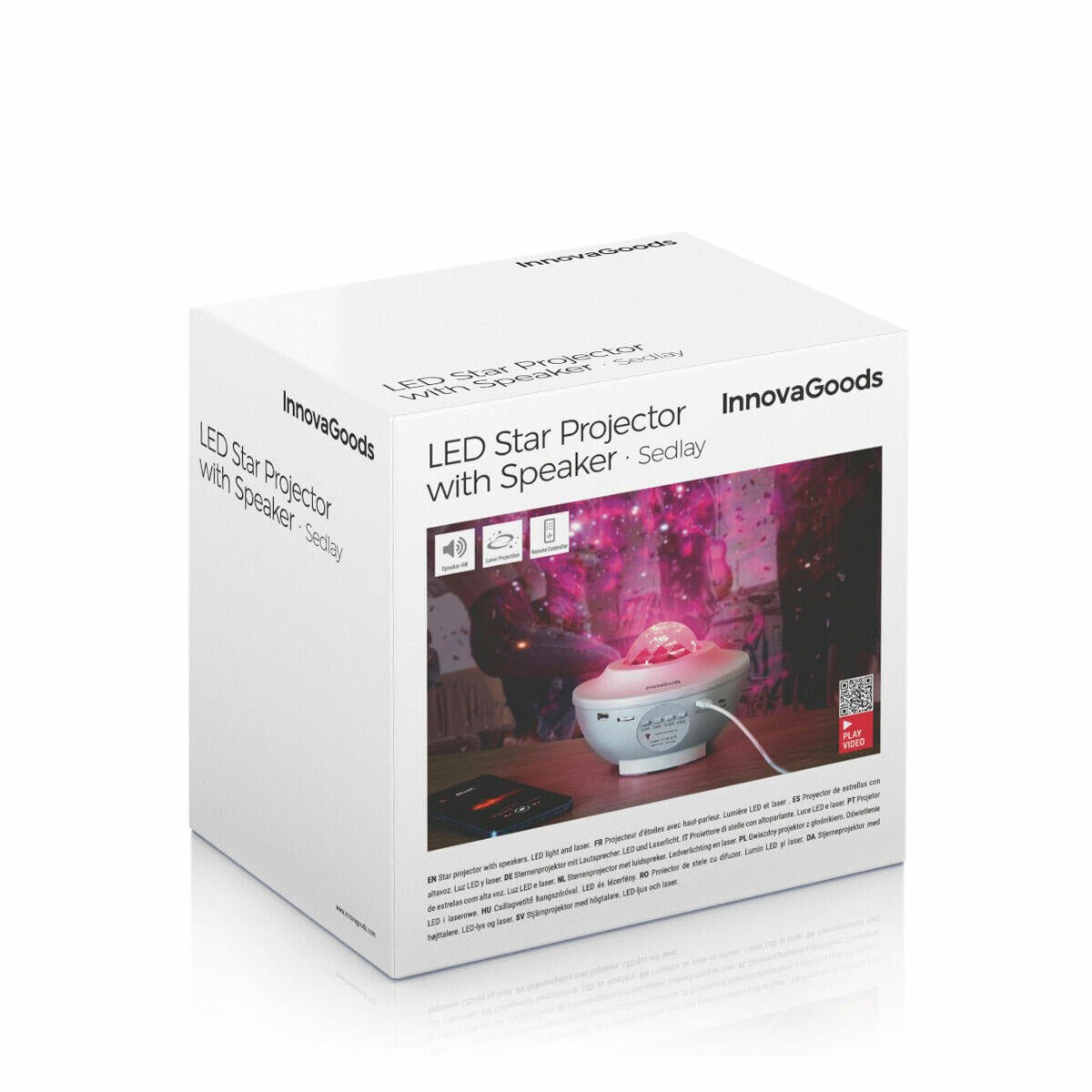 Proyector LED de Estrellas con Altavoz Sedlay
