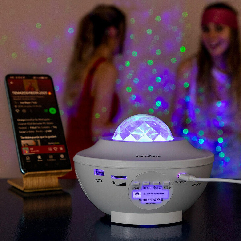 Proyector LED de Estrellas con Altavoz Sedlay