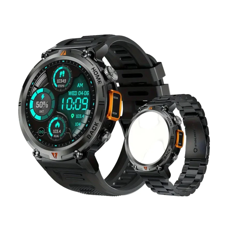 Smartwatch con schermo touch e torcia