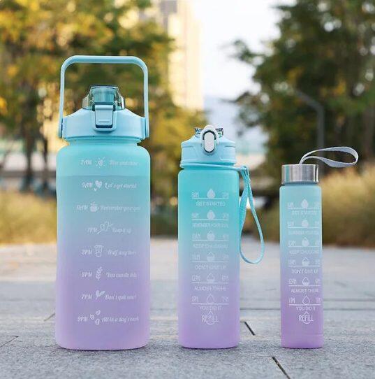 Set de 3 Botellas de agua Redondos