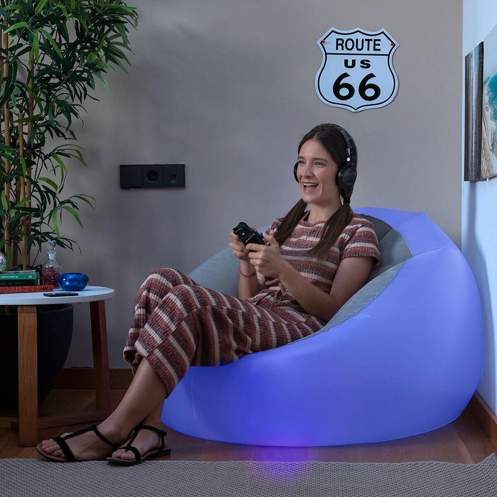 Sillón Hinchable LED Multicolor + Mando | InnovaGoods