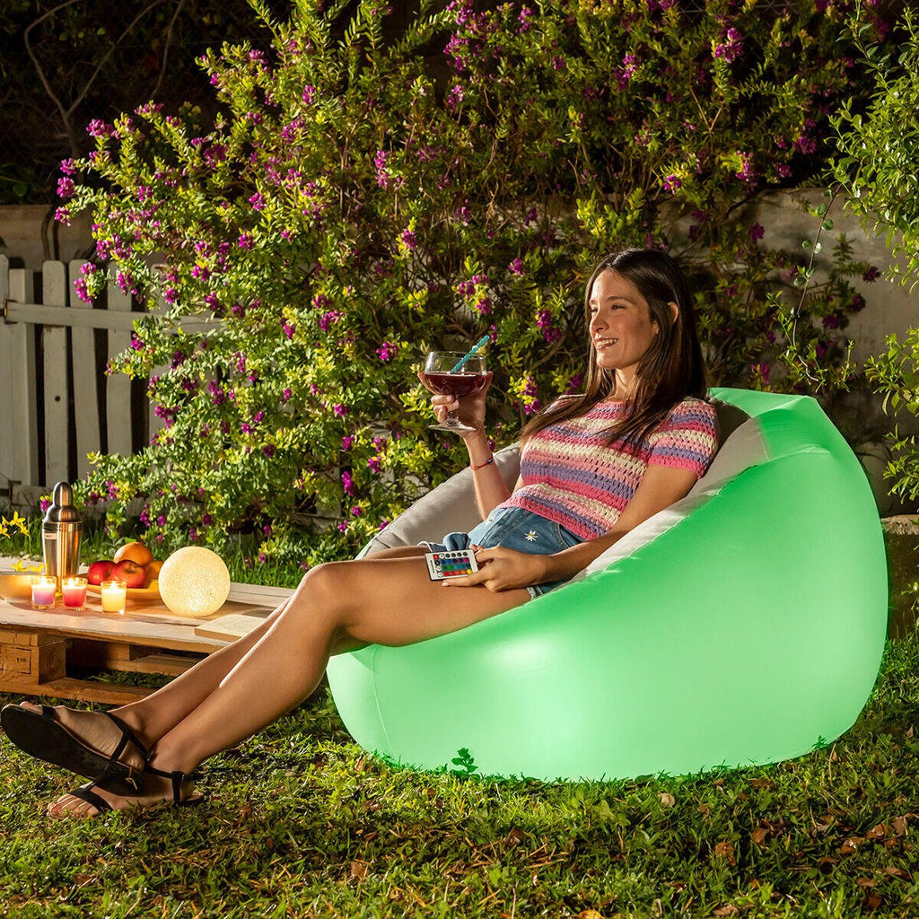 Sillón Hinchable LED Multicolor + Mando | InnovaGoods