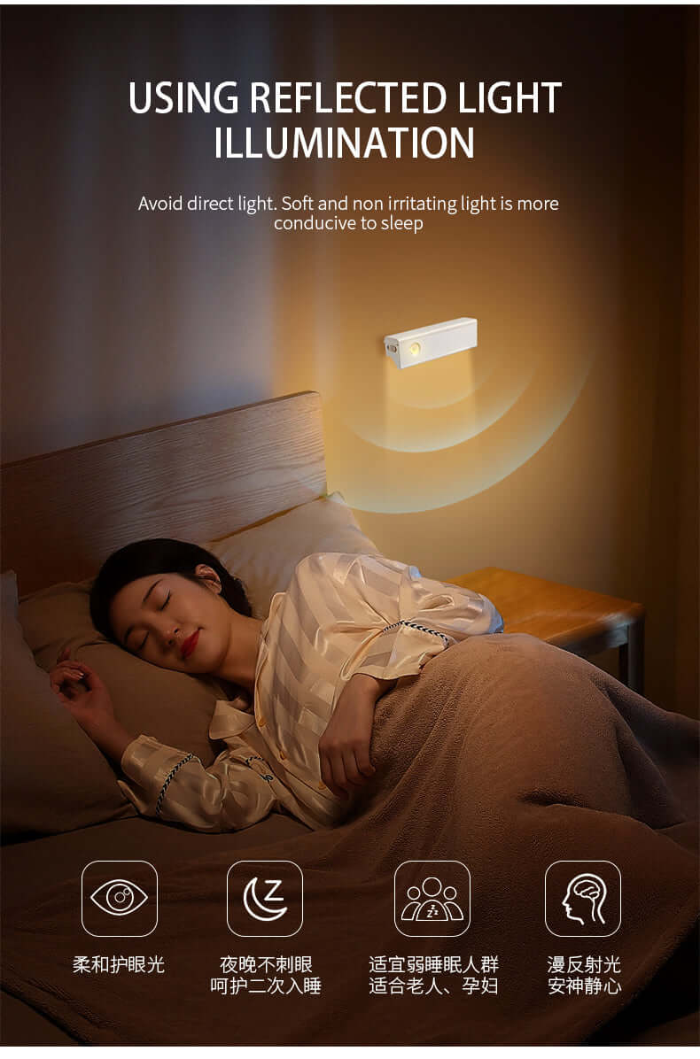 Smart magnetic wall light with motion sensor