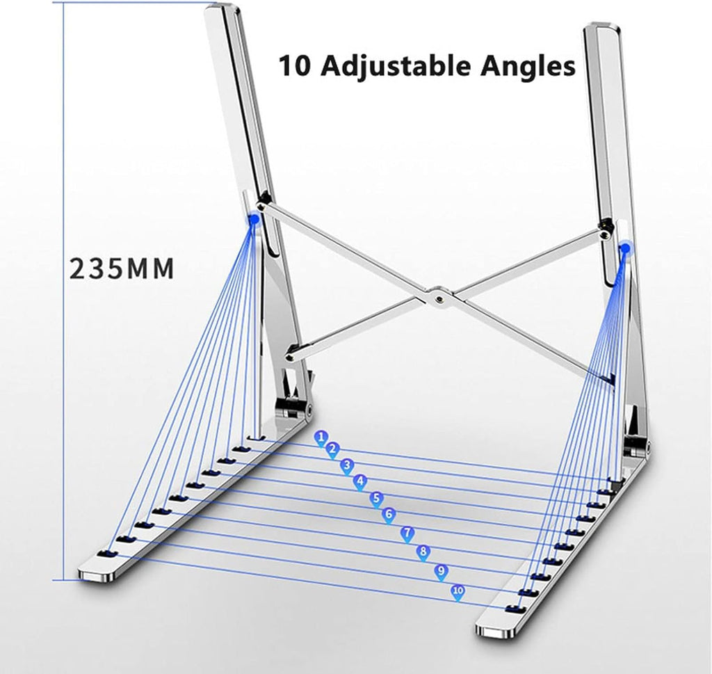 Soporte Ergonómico Plegable para Portátil y Tablet de Aluminio – Ajustable, Resistente y Antideslizante