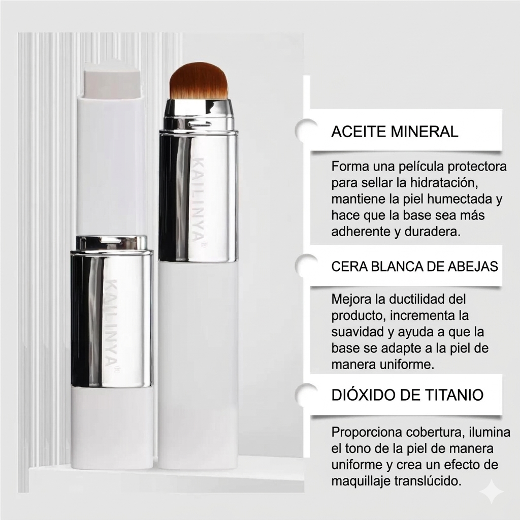 Base de Maquillaje 2-en-1 en Barra con Brocha