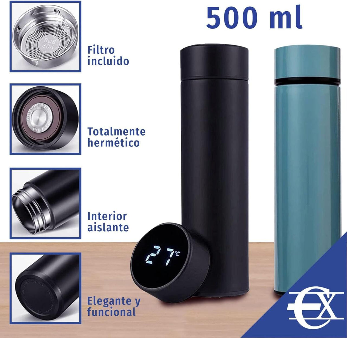 Termo Frío y Calor con Lector de Temperatura