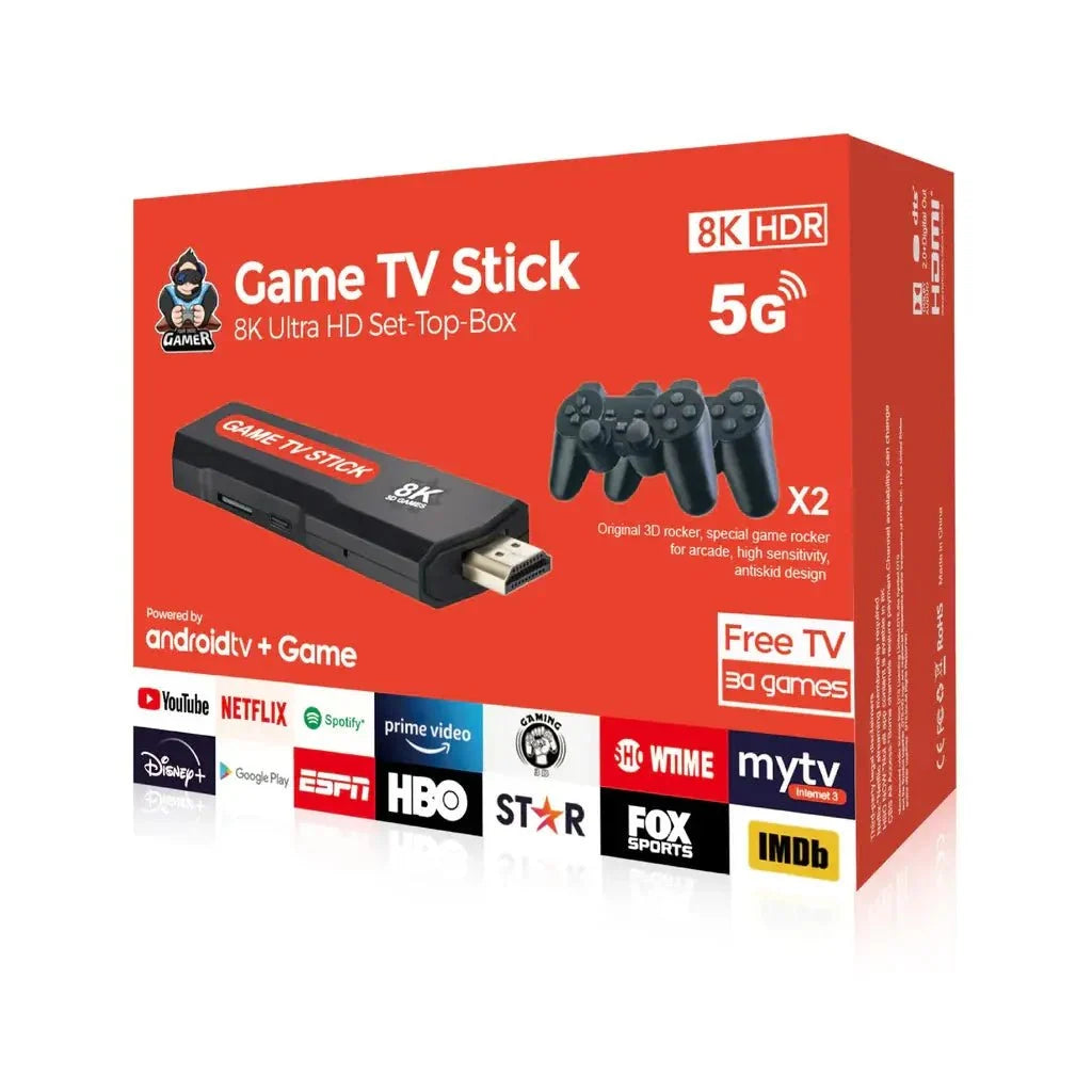 TV Stick para Juegos 8K (con 2 mandos)