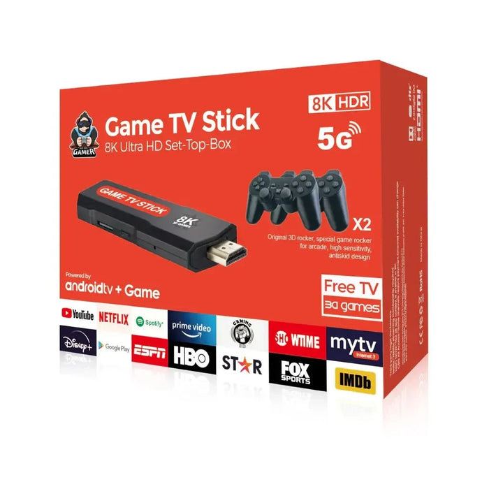 TV Stick para Juegos 8K (con 2 mandos)
