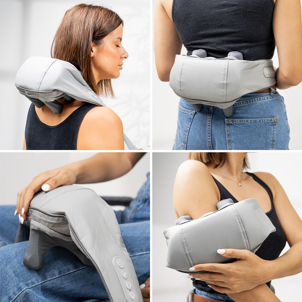 Silax InnovaGoods genopladelig 6D-massage til nakke og ryg
