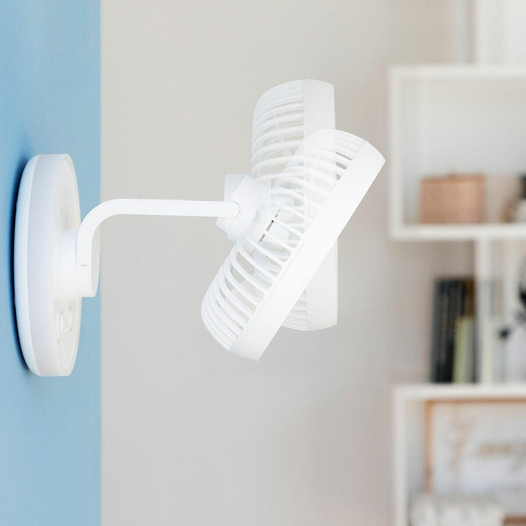 Ventilador de Escritorio Recargable con Luz LED – Silencioso, Portátil y Oscilante
