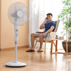 Ventilador de Pie Silencioso 45W con Temporizador Freshinn Blanco