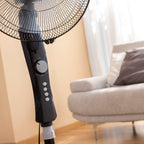 Ventilador de Pie Silencioso 45W con Temporizador Freshinn Negro